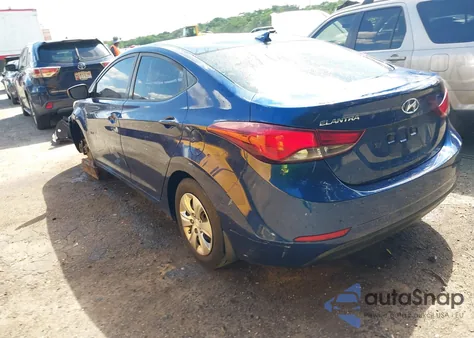 2016 Hyundai Elantra Se from USA, damaged, VIN 5NPDH4AE4GH785258